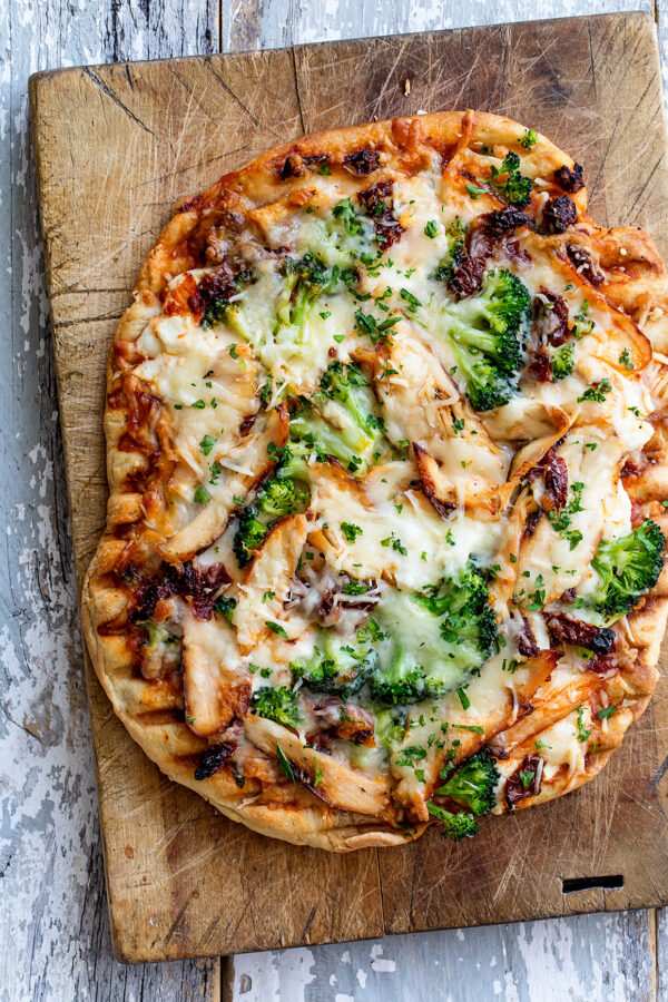 Chicken, tomato, and broccoli