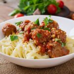 PASTA WITH MEATBALL (BEEF) OR SAUSAGE (BEEF)
